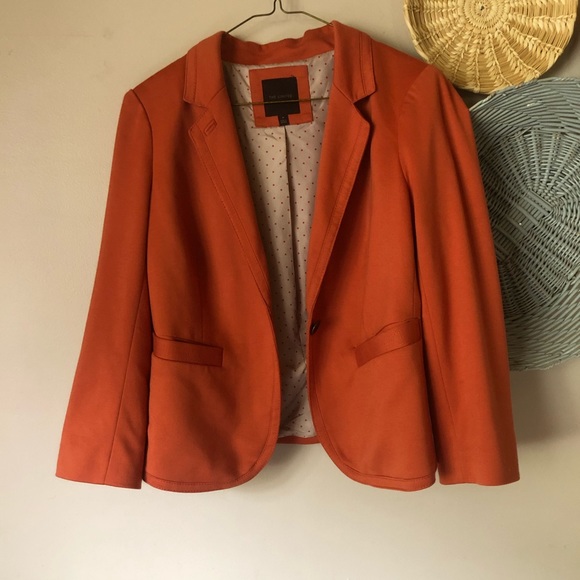 The Limited Jackets & Blazers - { the limited } pumpkin colored blazer jacket